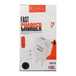 Excel B-24 Fast travel charger Adapter | 3.4A (18W) Auto-ID fast charger compatible with smartphones, tablet PCS and other mobile devices | Type C